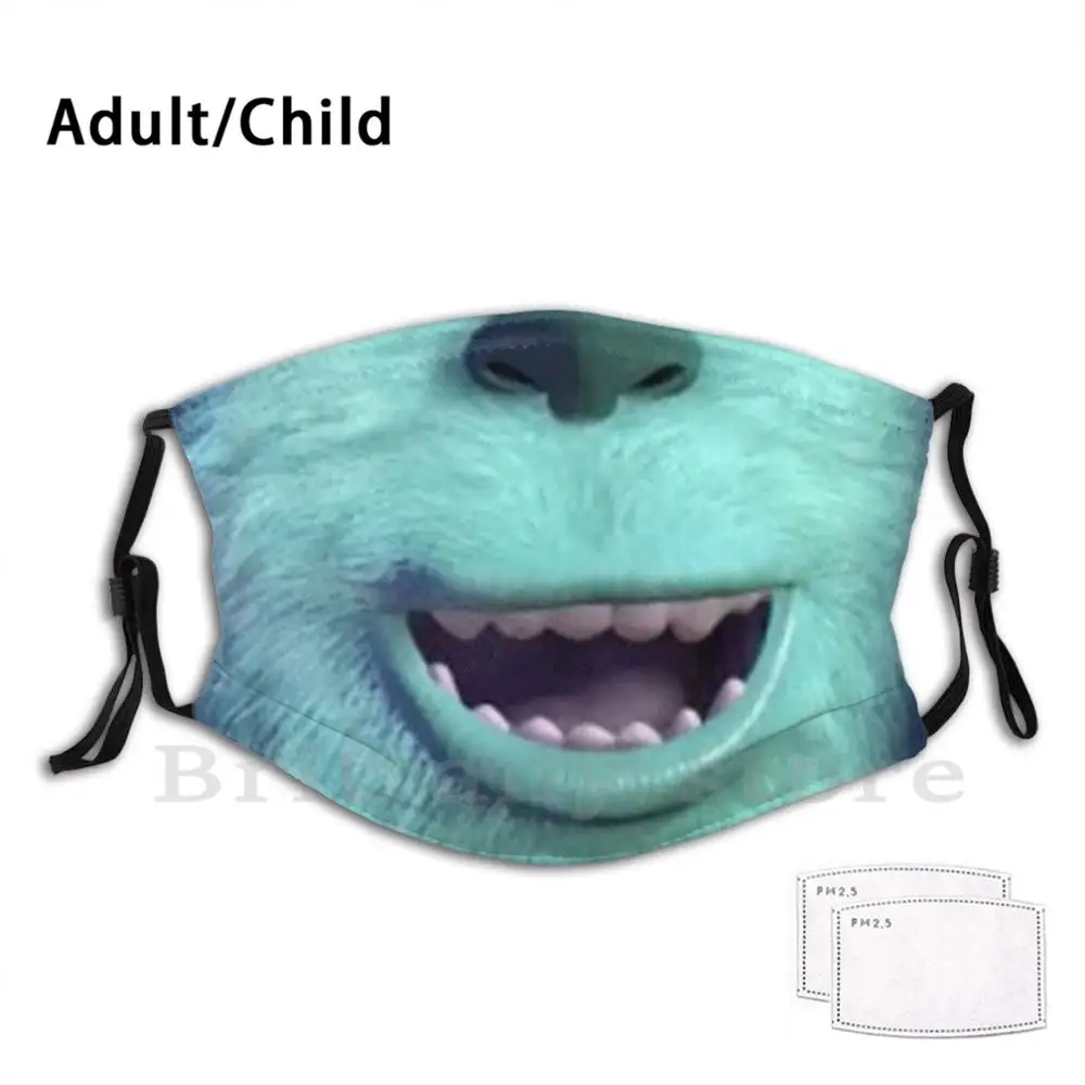 

Kitty Pm2.5 Filter Washable Adult Kid DIY Mask James P Sulley Sullivan Monsters Inc Blue Monster Harry Monster Furry Mike