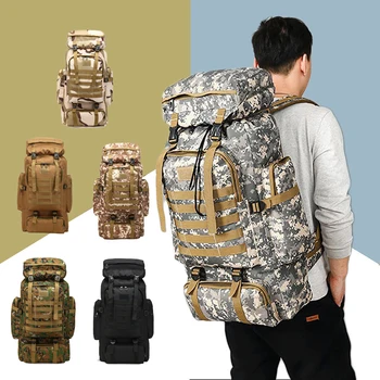 Outdoor Military Camouflage Backpack Oxford 80L Sports Camping Trekking Fishing Hiking Hunting Backpack Bags Accessories
Outdoor Military Camouflage Backpack Oxford 80L Sports Camping Trekking Fishing Hiking Hunting Backpack Bags Accessories