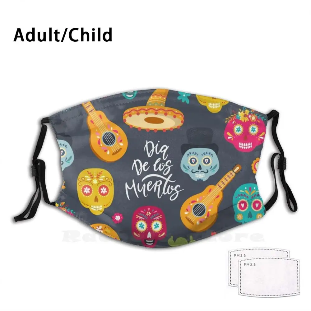 Dia De Los Muertos - Sugar Skulls & Guitars On Graphite Adult Kids Anti Dust Filter Diy Mask Mexico Day Of The Dead Sugar
Dia De Los Muertos - Sugar Skulls & Guitars On Graphite Adult Kids Anti Dust Filter Diy Mask Mexico Day Of The Dead Sugar