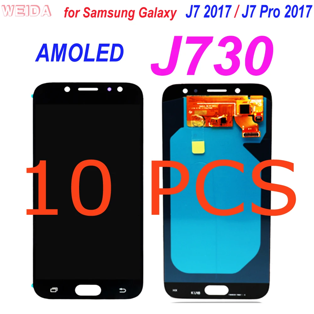 

10 PCS AMOLED LCD for SAMSUNG Galaxy J7 Pro 2017 J730 Display Touch Screen Digitizer Assembly for SM-J730F J730FM/DS J730F/DS