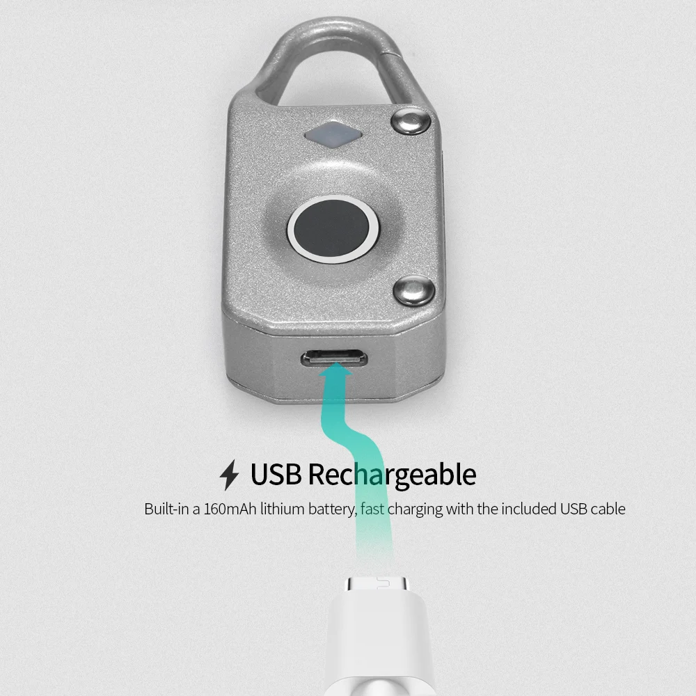Hot Smart Fingerprint Padlock Mini Smart Lock 10 Fingerprint Recording Security Padlock Outdoor Travel Rechargeable Luggage Lock
Hot Smart Fingerprint Padlock Mini Smart Lock 10 Fingerprint Recording Security Padlock Outdoor Travel Rechargeable Luggage Lock