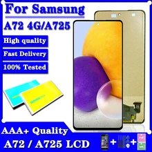 Écran tactile LCD avec cadre, 100% testé, pour Samsung Galaxy A72 A725 A725F/DS A72 SM-A725F=