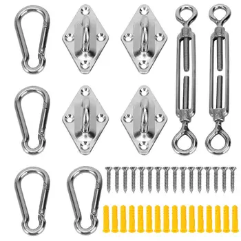 42Pcs/Set Multi-function Spring Hooks Shade Sail Accessories Buckles(Yellow Silver)
42Pcs/Set Multi-function Spring Hooks Shade Sail Accessories Buckles(Yellow Silver)