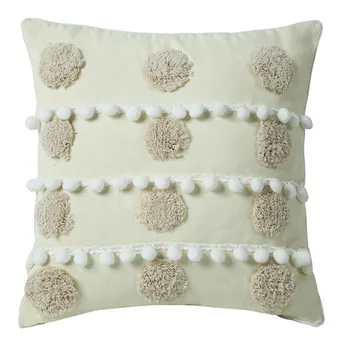 Luxury Home Decor Handmade Embroidery Pillow Cover Circle With Pompom Cushion Cover Decorative Pillow Case Pillow Sham 45x45cm
Luxury Home Decor Handmade Embroidery Pillow Cover Circle With Pompom Cushion Cover Decorative Pillow Case Pillow Sham 45x45cm