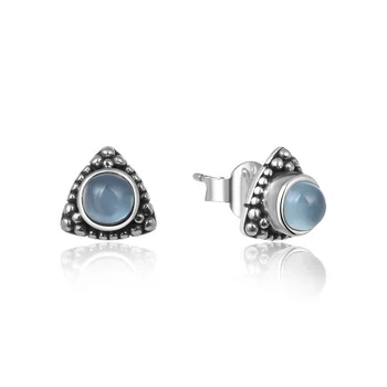 retro round sea blue treasure Earrings female temperament retro simple earrings with all kinds of earrings female 
retro round sea blue treasure Earrings female temperament retro simple earrings with all kinds of earrings female