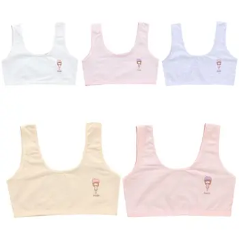 Kids Puberty Girl Single Layer Cotton Training Bra Solid Color Wide Strap Underwear Cartoon Figures Print Bralette 8-16T 5 Color
Kids Puberty Girl Single Layer Cotton Training Bra Solid Color Wide Strap Underwear Cartoon Figures Print Bralette 8-16T 5 Color