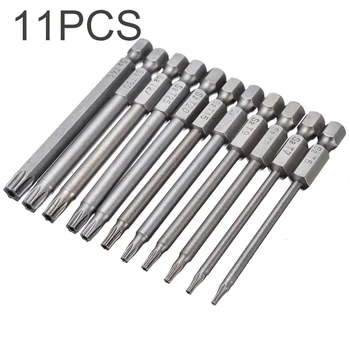 Wholesale 11pcs 75mm Magnetic Screwdriver Bit S2 Steel Torx Head T6-T40 1/4 Inch Hex Shank
Wholesale 11pcs 75mm Magnetic Screwdriver Bit S2 Steel Torx Head T6-T40 1/4 Inch Hex Shank