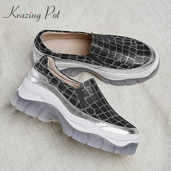 Krazing Pot hot sheep leather plaid skin decoration slip on fairy waterproof sneakers round toe convenient vulcanized shoes L1f7
Krazing Pot hot sheep leather plaid skin decoration slip on fairy waterproof sneakers round toe convenient vulcanized shoes L1f7