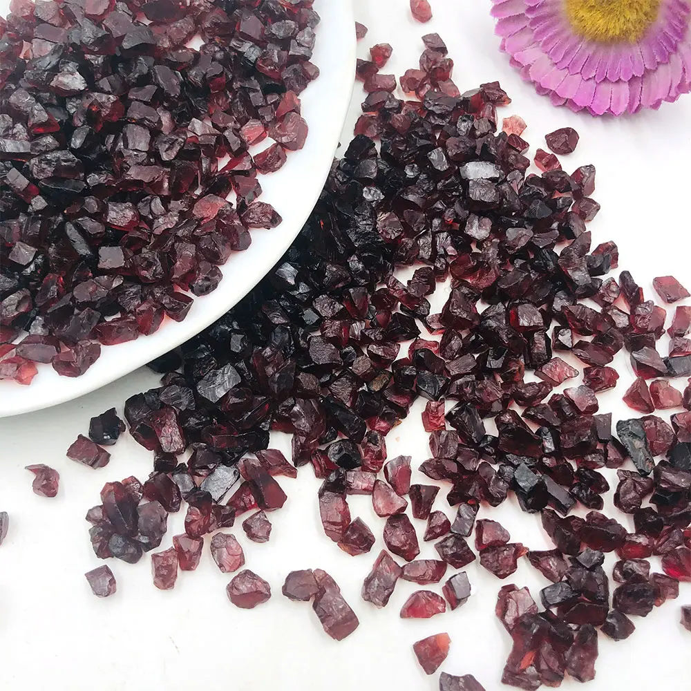 

1kg/2.2LB Pack Bulk Natural Garnet Crystals Raw Stone Chips Gravel Home Room Decoration DIY Aquarium Healing Fengshui Mineral