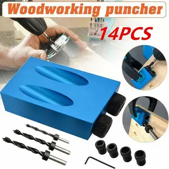 Practical 15° Inclined Hole Locator Step Drilling Bit Wooden Tool Jig Kit System Cross Screw Driver Power Tools Durable 14pcs
Practical 15° Inclined Hole Locator Step Drilling Bit Wooden Tool Jig Kit System Cross Screw Driver Power Tools Durable 14pcs