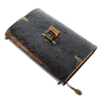 Embossed Pattern Soft Leather Travel Notebook with lock Key Diary Notepad Kraft 090F
Embossed Pattern Soft Leather Travel Notebook with lock Key Diary Notepad Kraft 090F