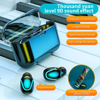 S1 TWS Wireless Bluetooth 5.0 Earphone Sports Waterproof Earphone with 1500mAh charging case Smart Finger touch Digital Display
S1 TWS Wireless Bluetooth 5.0 Earphone Sports Waterproof Earphone with 1500mAh charging case Smart Finger touch Digital Display