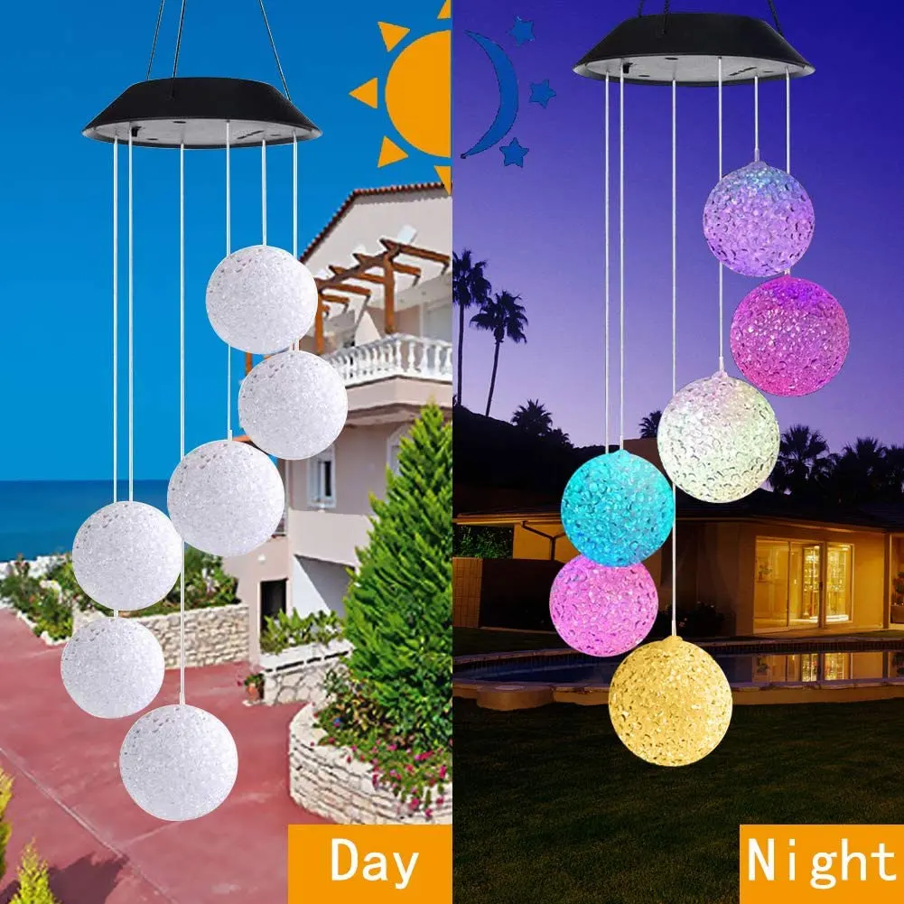Crystal Ball Solar Light Outdoor Powered LED Wind Chime Color Change Christmas Outdoor Light Garden Light Christmas Decor Light
Crystal Ball Solar Light Outdoor Powered LED Wind Chime Color Change Christmas Outdoor Light Garden Light Christmas Decor Light