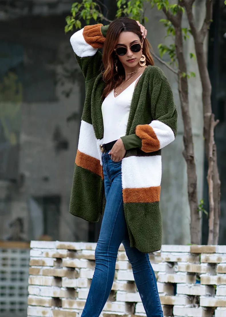 2019 Women Long Cardigans Autumn Winter Stitch fleece Knitting Sweater Female long Jacket Coat Trench Parkas
2019 Women Long Cardigans Autumn Winter Stitch fleece Knitting Sweater Female long Jacket Coat Trench Parkas