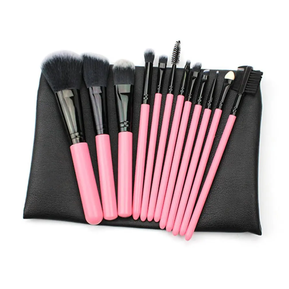 Black Zipper Makeup Brushes Bag 12Pcs Makeup Brushes Set Eye Shadow Eyeliner Eyebrow Highlight Make Up Brushes Cosmetic Kit
Black Zipper Makeup Brushes Bag 12Pcs Makeup Brushes Set Eye Shadow Eyeliner Eyebrow Highlight Make Up Brushes Cosmetic Kit