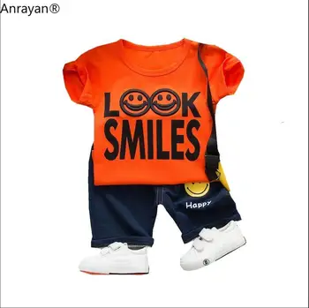 New Summer Baby Boys Clothes Infant Children Clothing Cartoon Kids Cotton Smiley Face T-shirt Shorts KIDS SUIT Set Fashion Suits
New Summer Baby Boys Clothes Infant Children Clothing Cartoon Kids Cotton Smiley Face T-shirt Shorts KIDS SUIT Set Fashion Suits