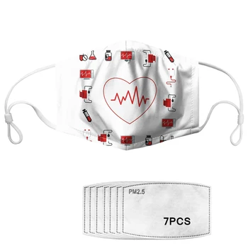 Heartbeat Pattern Women Mask Elastic Nose Face Mouth Mask Dustproof mascaras Breathable Mask with 7 Replaceable Filters Custom
Heartbeat Pattern Women Mask Elastic Nose Face Mouth Mask Dustproof mascaras Breathable Mask with 7 Replaceable Filters Custom