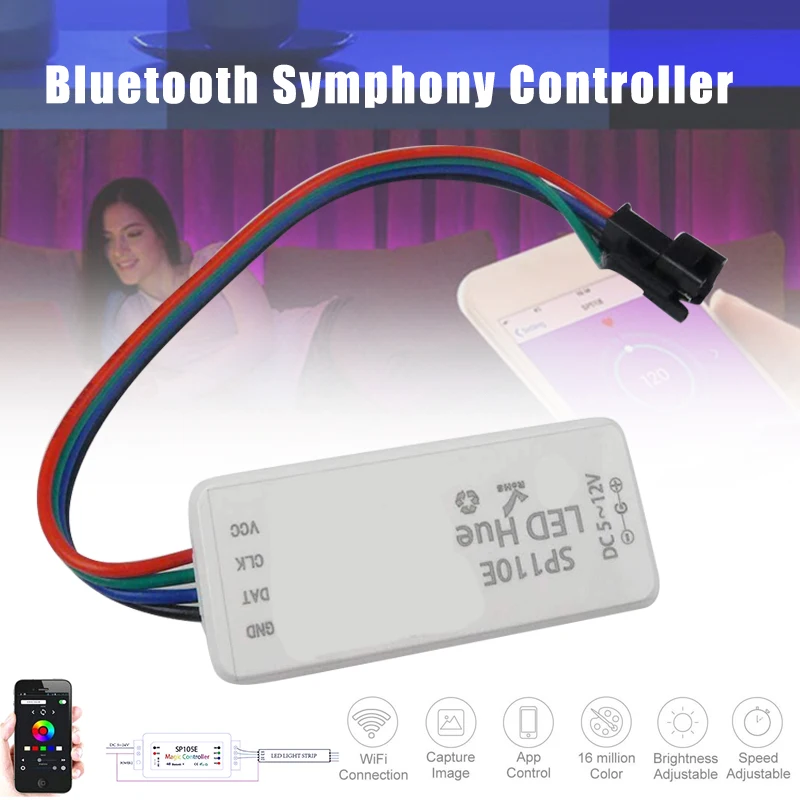 Bluetooth Controller Mobile Phone APP Control WiFi Connection Adjustable for LED Strip PUO88
Bluetooth Controller Mobile Phone APP Control WiFi Connection Adjustable for LED Strip PUO88