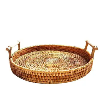 Vietnamese Rattan Portable Bread Dessert Basket Fruit Basket Snack Candy Basket Sundries Storage Tray Binaural Trumpet 22*3
Vietnamese Rattan Portable Bread Dessert Basket Fruit Basket Snack Candy Basket Sundries Storage Tray Binaural Trumpet 22*3