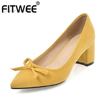 FITWEE Women Pumps Flock Spring Pointed Toe Bow-knot Office Ladies Pumps Dancing Party Wedding Footwear Size 34-43
FITWEE Women Pumps Flock Spring Pointed Toe Bow-knot Office Ladies Pumps Dancing Party Wedding Footwear Size 34-43