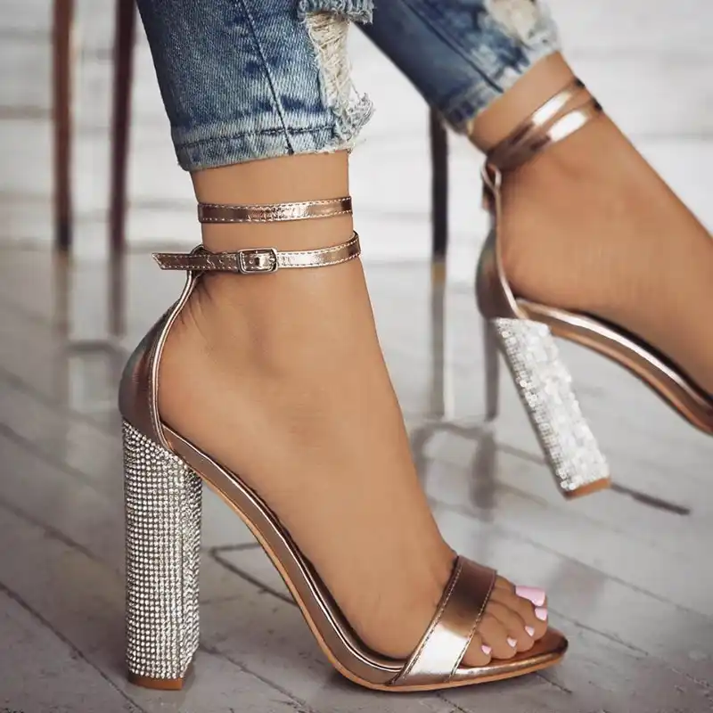 sexy rhinestone heels