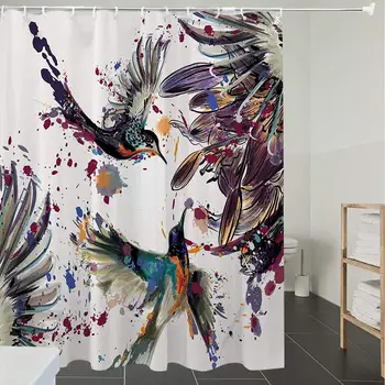 Shower Curtain Fabric Polyester Fabric,Waterproof, Machine Washable, Hummingbirds ations Set,Art with Lily Flowers Birds and
Shower Curtain Fabric Polyester Fabric,Waterproof, Machine Washable, Hummingbirds ations Set,Art with Lily Flowers Birds and