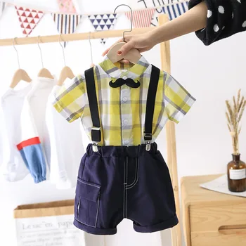 Baby Boys Clothes Summer Children Out Cotton Lattice Gentleman T Shirts Shorts 2Pcs/sets Infant Kids Fashion Toddler Tracksuits
Baby Boys Clothes Summer Children Out Cotton Lattice Gentleman T Shirts Shorts 2Pcs/sets Infant Kids Fashion Toddler Tracksuits