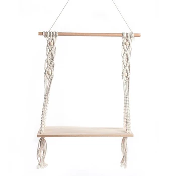 Hand-Woven Macrame Tapestries Rack Wooden Shelves for Wall Bohemian Decorative Shelves Wall Hanging Shelves Ornament
Hand-Woven Macrame Tapestries Rack Wooden Shelves for Wall Bohemian Decorative Shelves Wall Hanging Shelves Ornament