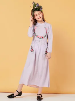 girls dress spring teenage girls purple flower embroidery long sleeve dress children clothes
girls dress spring teenage girls purple flower embroidery long sleeve dress children clothes