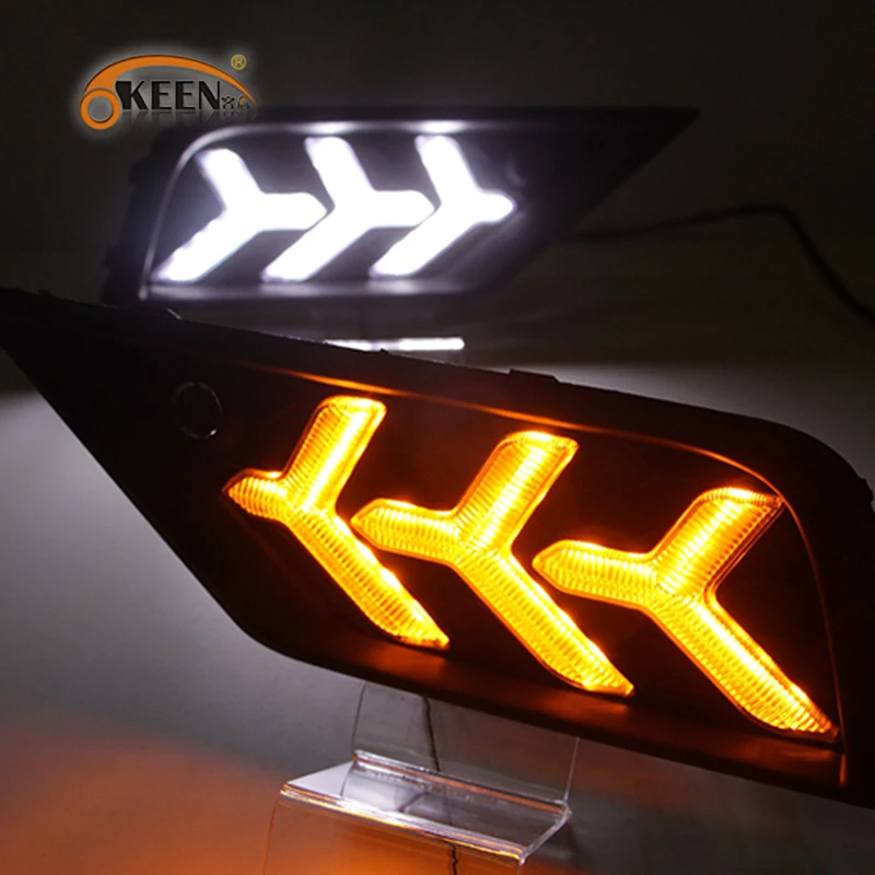 2PCS For VW Volkswagen Tiguan 2017 2018 12V ABS LED DRL Daytime Running Light With Yellow Signal Night Blue Fuctions
2PCS For VW Volkswagen Tiguan 2017 2018 12V ABS LED DRL Daytime Running Light With Yellow Signal Night Blue Fuctions