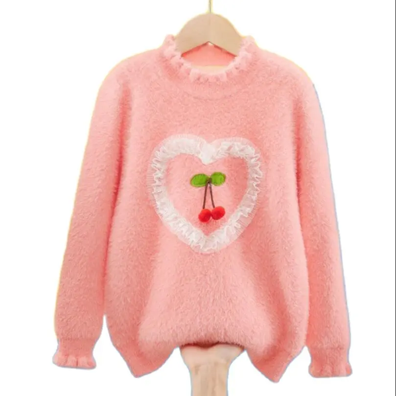 Spring Girls Sweaters Kids Soft Mink Fleece Thicken Warm Pullovers Love Star Cute Bbay Girls Bottoming Shirt Teeange Clothes Top
Spring Girls Sweaters Kids Soft Mink Fleece Thicken Warm Pullovers Love Star Cute Bbay Girls Bottoming Shirt Teeange Clothes Top
