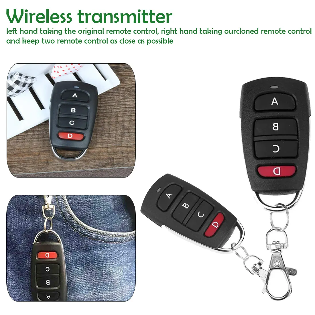 433MHz Universal Wireless Remote Control DC 12V 4CH Relay Receiver wireless light switch Control Gate Garage opener remote key
433MHz Universal Wireless Remote Control DC 12V 4CH Relay Receiver wireless light switch Control Gate Garage opener remote key
