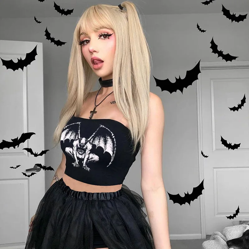 Dark Personality Female Student Vampire Breast Wrap Top 2021 Summer Print Bra Girl 
Dark Personality Female Student Vampire Breast Wrap Top 2021 Summer Print Bra Girl