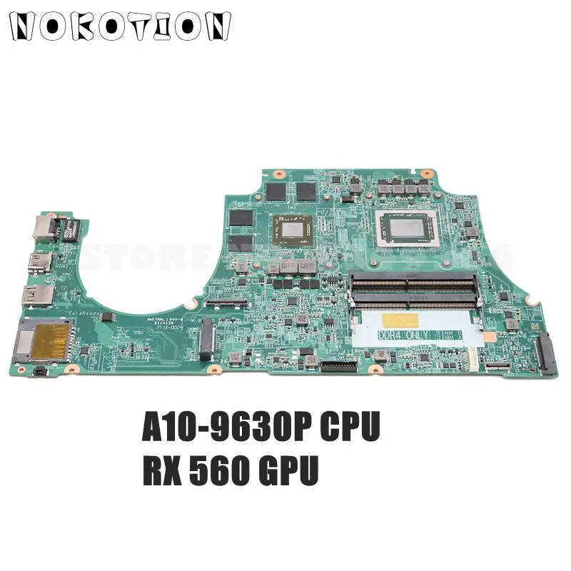 

NOKOTION For Dell Inspiron 5576 Laptop motherboard DAAM9CMBAD0 CN-0H45TD 0H45TD H45TD MAIN BOARD A10-9630P CPU RX 560 GPU DDR4