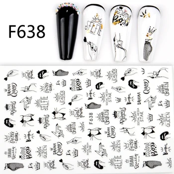 YWK 1pc Black Letters Nail Art Stickers Russian Design 3D Adhesive Slider Decals for Manicure Flower Cute Decoration Tip
YWK 1pc Black Letters Nail Art Stickers Russian Design 3D Adhesive Slider Decals for Manicure Flower Cute Decoration Tip