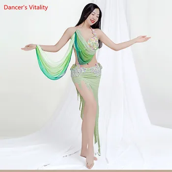 Women Belly Dance Suit Two-Piece Bra+Skirt Costume New Oriental Dance Performance Clothes Dance Practice Clothes
Women Belly Dance Suit Two-Piece Bra+Skirt Costume New Oriental Dance Performance Clothes Dance Practice Clothes