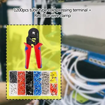 Wire Cable Crimping Pliers Cutter Copper Tinning Nylon 1200pcs Cold-pressed Tubular Terminals Connector Durable Hand Tool Sets
Wire Cable Crimping Pliers Cutter Copper Tinning Nylon 1200pcs Cold-pressed Tubular Terminals Connector Durable Hand Tool Sets