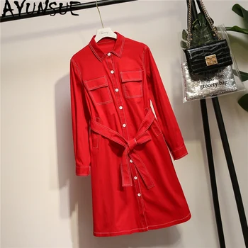 AYUNSUE Spring Plus Size Dress Women Summer Red Shirt Dress Korean Midi Long Sleeve Dress 2020 5xl Vestido De Festa B1926 KJ4207
AYUNSUE Spring Plus Size Dress Women Summer Red Shirt Dress Korean Midi Long Sleeve Dress 2020 5xl Vestido De Festa B1926 KJ4207