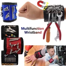 

Multifunction Portable Wristband Toolkit Belt with Strong Magnets for Holding Screws, Nails, Drill Bits Perfect Wrist Bracelet