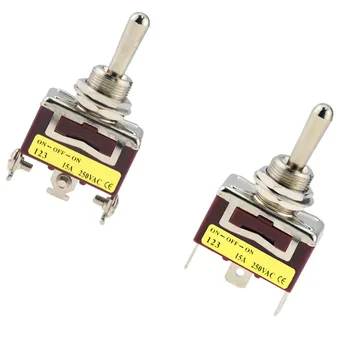 2PCS 3P 123 Double Reset Toggle Rocker Switch (ON)-OFF-(ON) 3 Gears With Waterproof Cap 12mm 15A 250VAC Screw Feet Straight Pin
2PCS 3P 123 Double Reset Toggle Rocker Switch (ON)-OFF-(ON) 3 Gears With Waterproof Cap 12mm 15A 250VAC Screw Feet Straight Pin