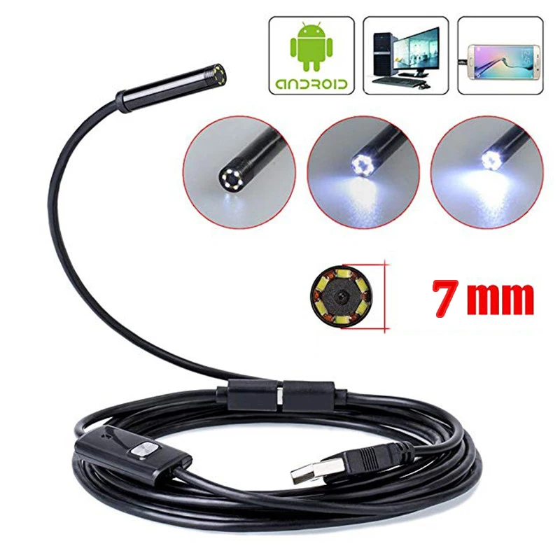 Mini Camera Endoscope HD1200P 5 M soft Flexible Tube Mirco USB Type-C PC Borescope Video Inspection for Android Car Endoscope
Mini Camera Endoscope HD1200P 5 M soft Flexible Tube Mirco USB Type-C PC Borescope Video Inspection for Android Car Endoscope