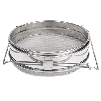 Honey Strainer Double Sieve Stainless Steel Beekeeping Equipment Filter Reusable Eco-Friendly Resistant Oxidation Tool for Farm
Honey Strainer Double Sieve Stainless Steel Beekeeping Equipment Filter Reusable Eco-Friendly Resistant Oxidation Tool for Farm