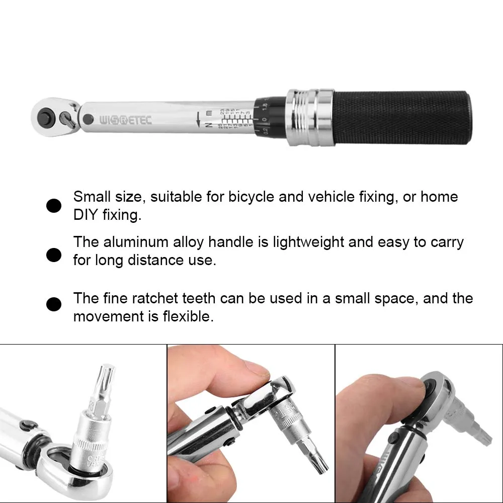 1/4" DR 1-25Nm Mini Adjustable Bike Torque Wrench Set Bicycle Fixing Tools Kit Ratchet Mechanical Torque Spanner Manual Wrenches
1/4" DR 1-25Nm Mini Adjustable Bike Torque Wrench Set Bicycle Fixing Tools Kit Ratchet Mechanical Torque Spanner Manual Wrenches