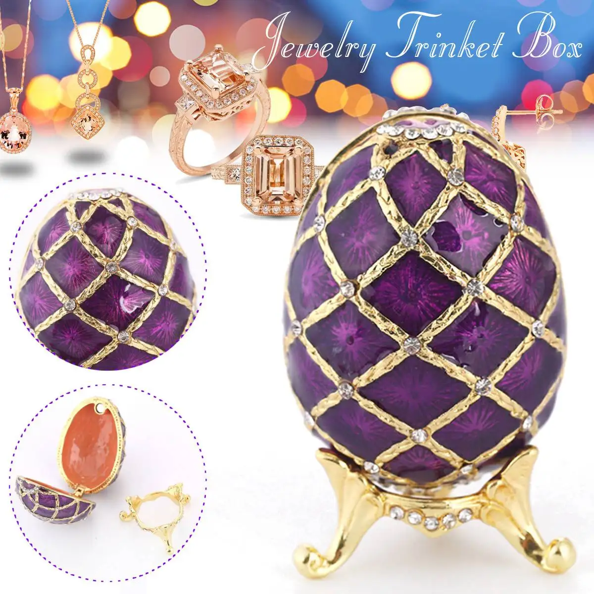 European Style Diamond Shiny Bright Easter Eggs Metal Holiday Decorations Ornament Party Holiday DIY Decorations
European Style Diamond Shiny Bright Easter Eggs Metal Holiday Decorations Ornament Party Holiday DIY Decorations