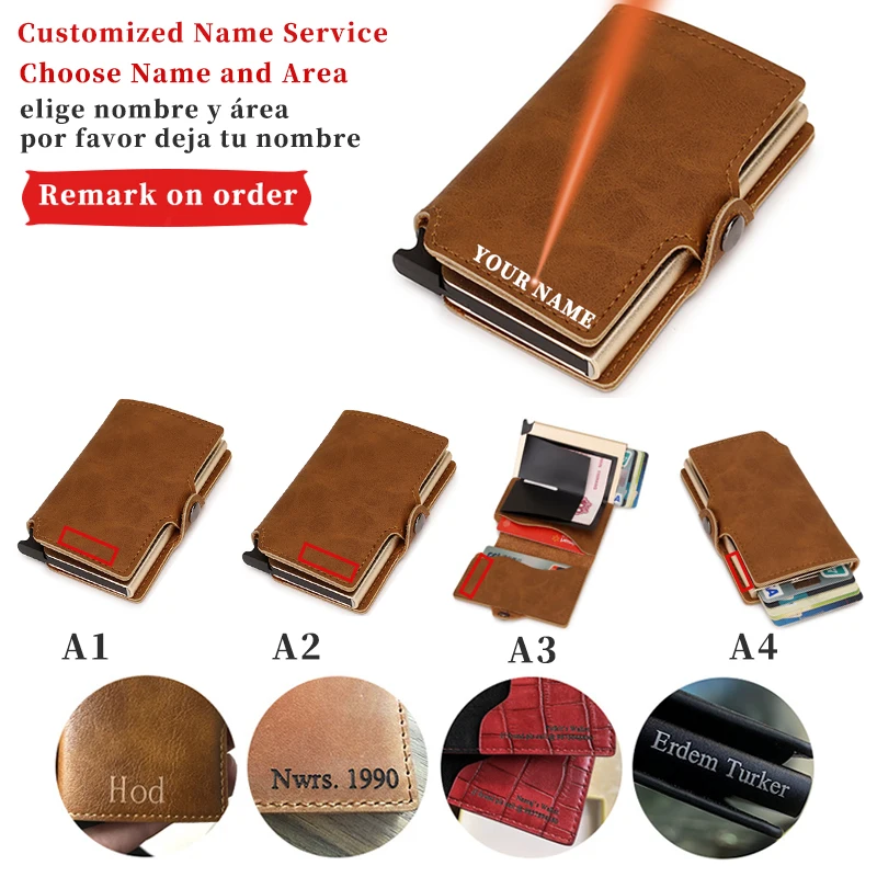 Custom Name Credit Card Holder Men's Metal Smart Fashion Ultra-Thin Wallet Bank Credit Card Holder Box Name Engraving Wallet
Custom Name Credit Card Holder Men's Metal Smart Fashion Ultra-Thin Wallet Bank Credit Card Holder Box Name Engraving Wallet