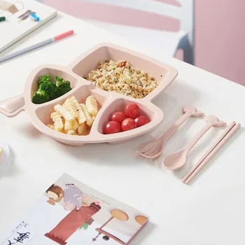 Kids Tableware Set Toddler Divided Plate Fork Spoon Dinnerware Set for Baby Toddler YE-Hot 
Kids Tableware Set Toddler Divided Plate Fork Spoon Dinnerware Set for Baby Toddler YE-Hot