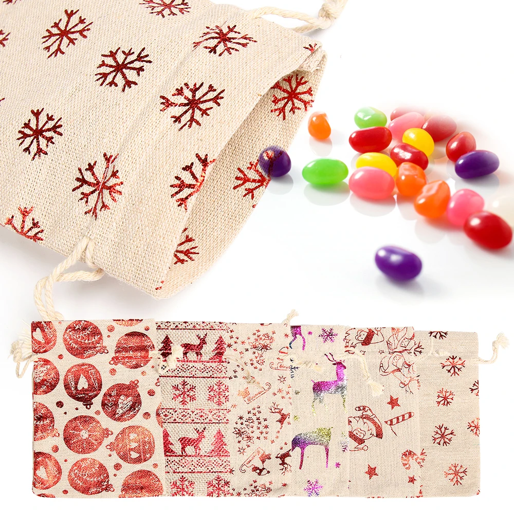 burlap gift candy bags wedding party favor pouch packaging bag