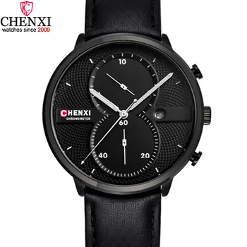 CHENXI Unique Men Watch Unique Stylish Black Multi Function Chronograph Casual Quartz Wristwatch Male Dress Antique Gift Clock 
CHENXI Unique Men Watch Unique Stylish Black Multi Function Chronograph Casual Quartz Wristwatch Male Dress Antique Gift Clock