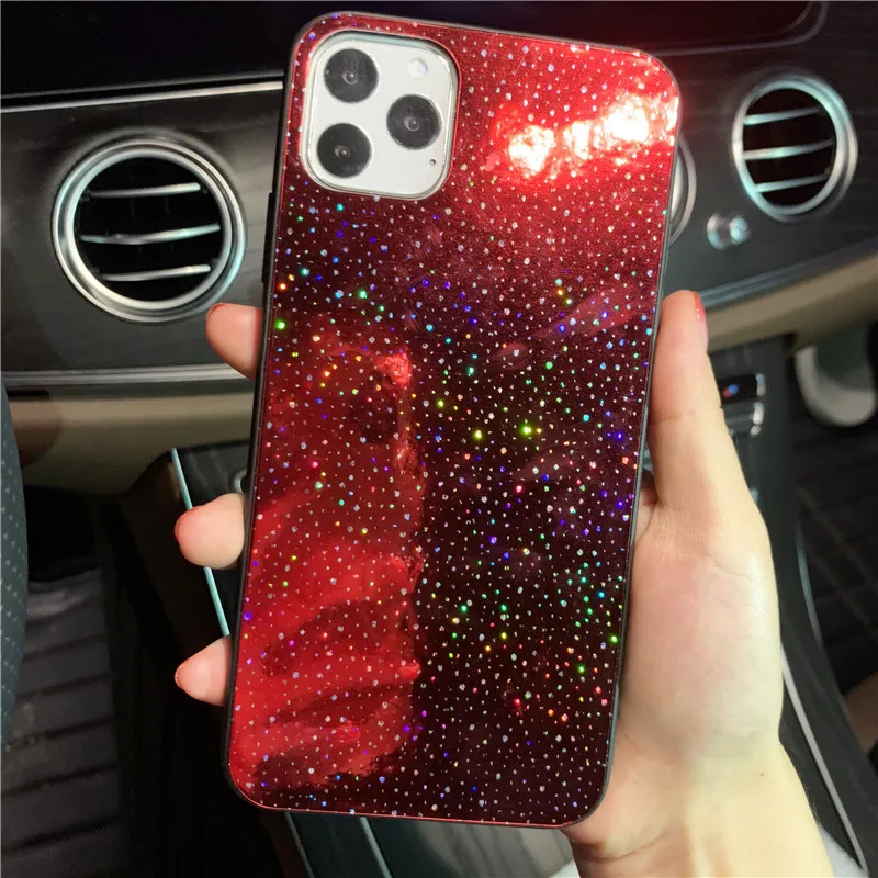 Блестящий чехол для телефона из ТПУ с изображением звездного неба iphone 11 Pro Max xs 6 6S 7