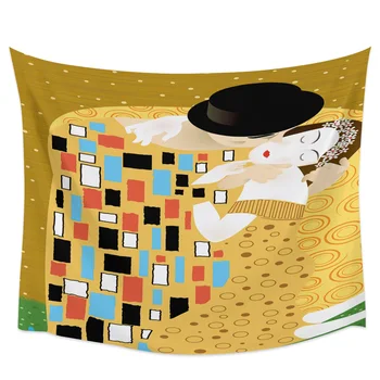 A Reworking Of The Gustav Klimt Kiss Tapestry Wall Hanging Bedroom Wall Tapestry Picnic Mat Yoga Mat Living Room Wall Decoration 
A Reworking Of The Gustav Klimt Kiss Tapestry Wall Hanging Bedroom Wall Tapestry Picnic Mat Yoga Mat Living Room Wall Decoration